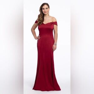 Camille La Vie - Crepe Off the Shoulder Mermaid Dress- Size 14